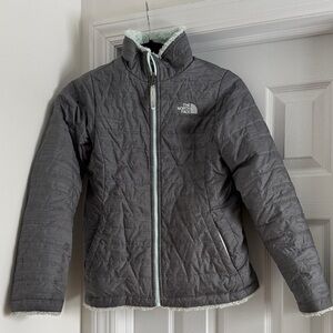The North Face Kids Charcoal Puffer Jacket